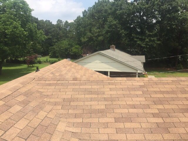 Completed residential roof repair